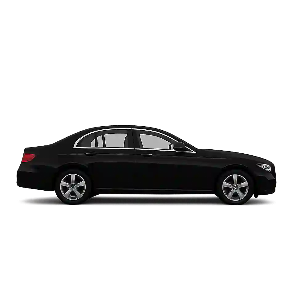 Black Mercedes E-Class used for business-class chauffeur and executive transfers in Exeter
